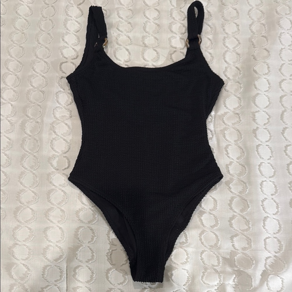 California Waves Black One Piece Swimsuit